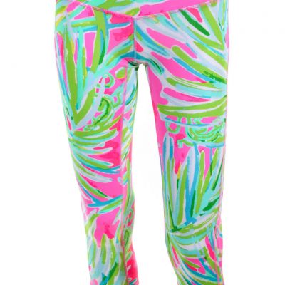 Lilly Pulitzer Womens Blue Abstract Print Cropped Pants Leggings Size XXS